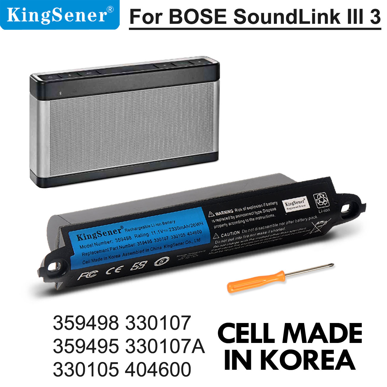 359498 For BOSE SoundLink III 3 Bluetooth Speake battery