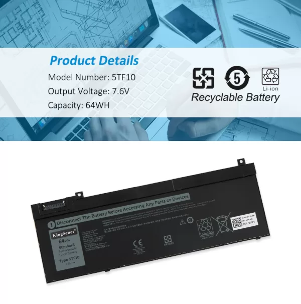 5TF10-Battery-For-Dell