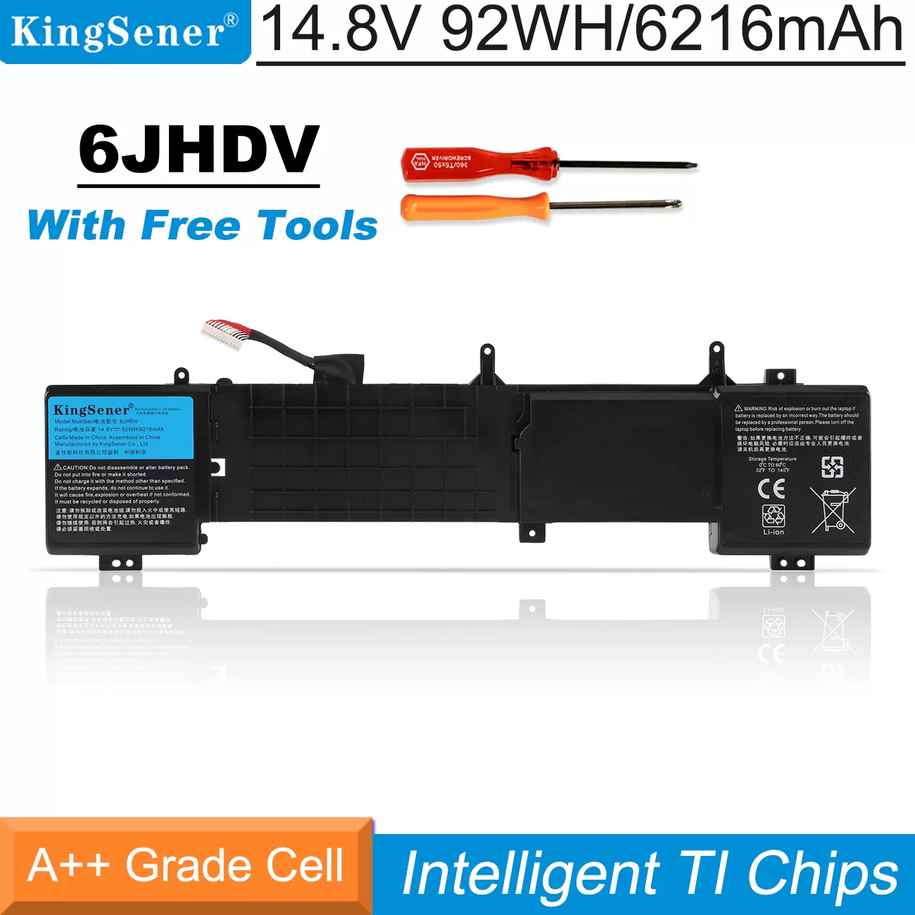6JHDV Battery For Dell Alienware 17 R2 R3 Series - kingsener.com