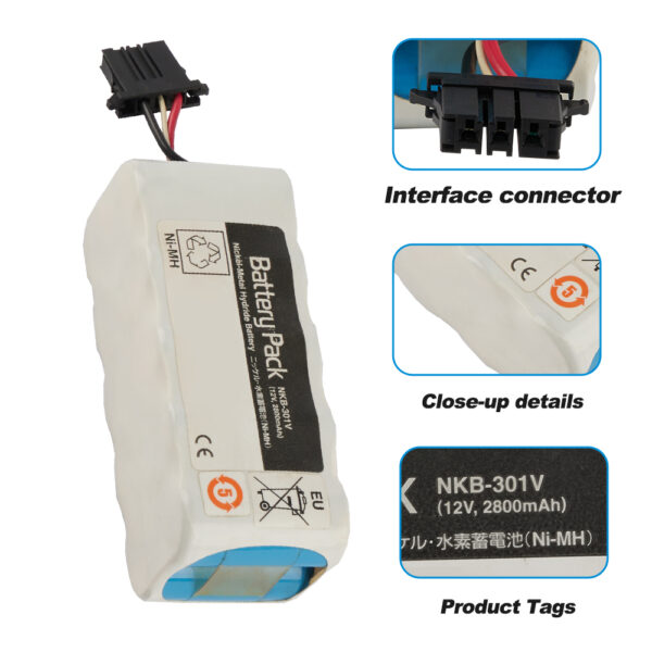 NKB-301V-12V-2800mAh-Medical-Battery