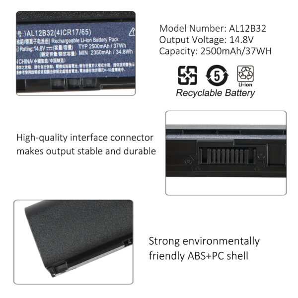 ACER-AL12B32-2500mAh-Laptop-Battery