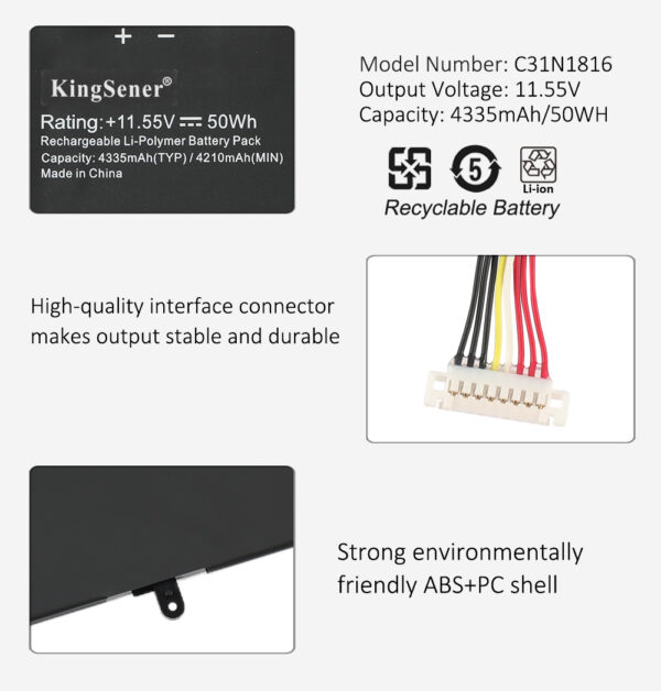Asus-C31N1816-4335mAh