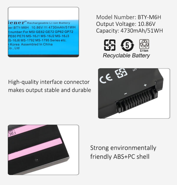MSI-BTY-M6H-4730mAh