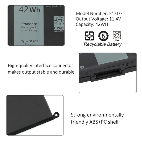 DELL-51KD7-42WH-Laptop-Battery