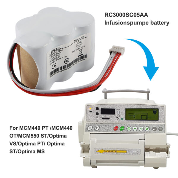 RC3000SC05AA-3000mAh-Medical-Battery