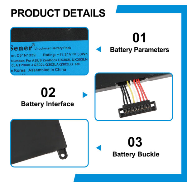 ASUS-C31N1339-11.31V-50WH-Laptop-Battery