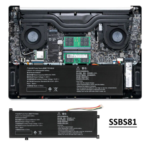 Mechrevo-SSBS81-11.55V-70Wh-Laptop-Battery