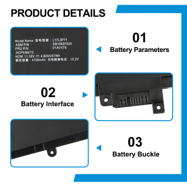 Lenovo-L17L3P71-11.58V-57Wh-Laptop-Battery