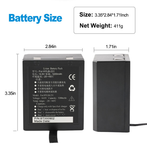 Edan-HYLB-231-14.8V-5200mAh-Medical-Battery