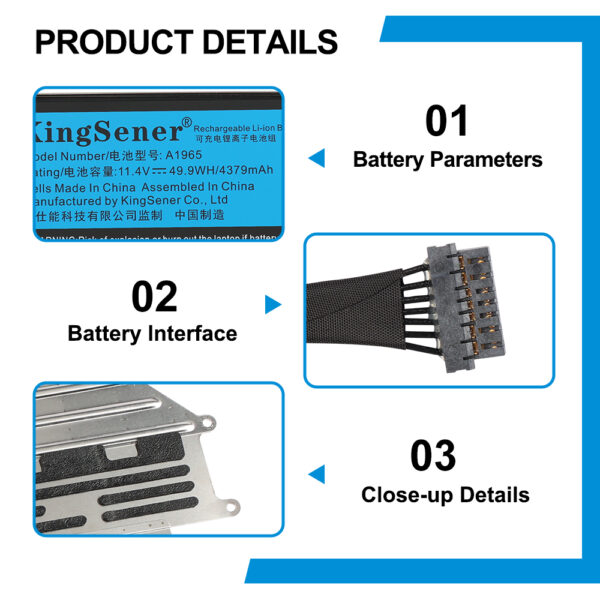 Apple-A1965-11.4V-4379mAh-Macbook-Battery