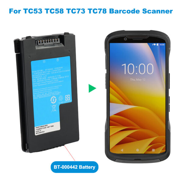 Zebra-BT-000442-3.85V-4500mAh-Barcode-Scanner-Battery
