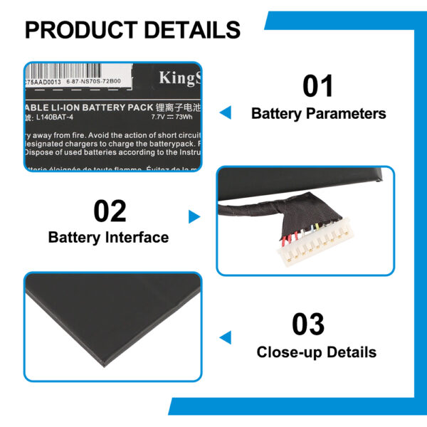 Clevo-L140BAT-4-73Wh