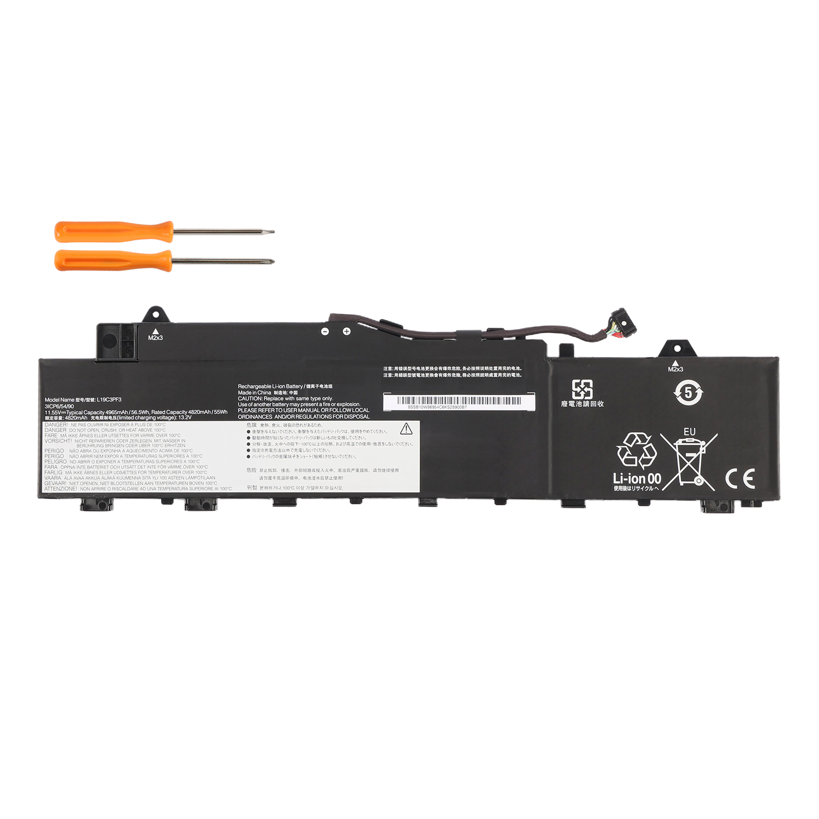 K KYUER 56.5Wh L19M3PF4 Laptop Batterij voor Lenovo IdeaPad 5-14ALC05 5-14ARE05 5-14ITL05 5-14IIL05 Type 82LM 81YM 82FE 81YH 82FE015JMH 82FE0158MH 82FE015HMH 82LM008EMH L19L3PF7 5B10W86939 SB10W86956