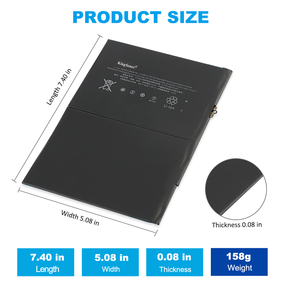 Apple-A1484-3.73V-32.9Wh-iPad-Battery