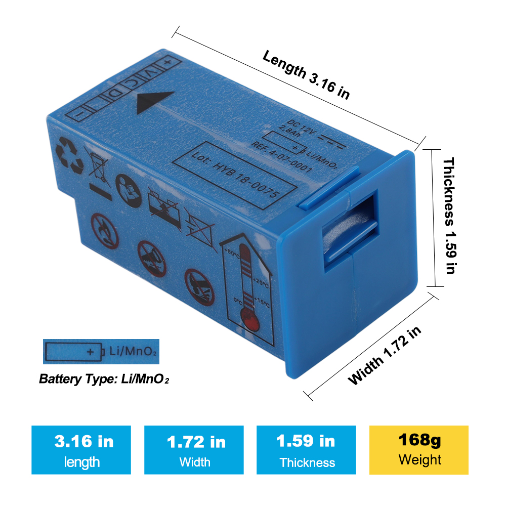 4-07-0001-2800mAh- Medical-Battery