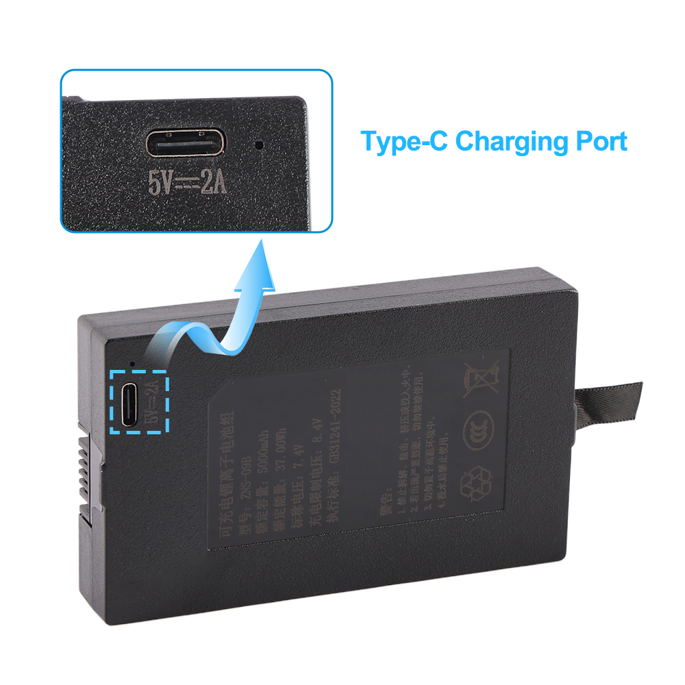 ZNS-09B-7.4V-37Wh-Smart-Door-Lock-Battery