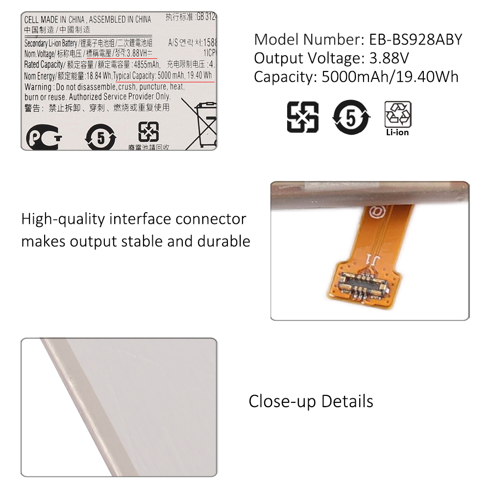 Samsung-EB-BS928ABY-3.88V-19.40Wh-Phone-Battery