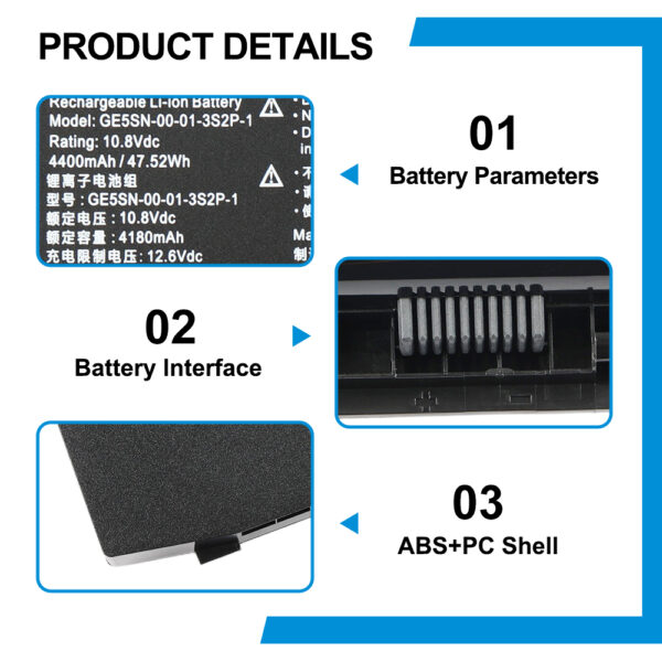 MECHREVO-GE5SN-03-12-3S2P-0-10.95V-47.085Wh-Laptop-Battery