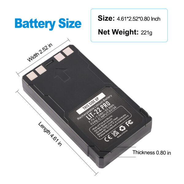 LIT-22 PRO-7.7V-53.9Wh-Trail-Camera-Battery