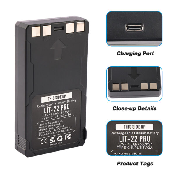 LIT-22 PRO-7.7V-53.9Wh-Trail-Camera-Battery