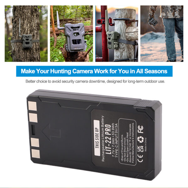 LIT-22 PRO-7.7V-53.9Wh-Trail-Camera-Battery