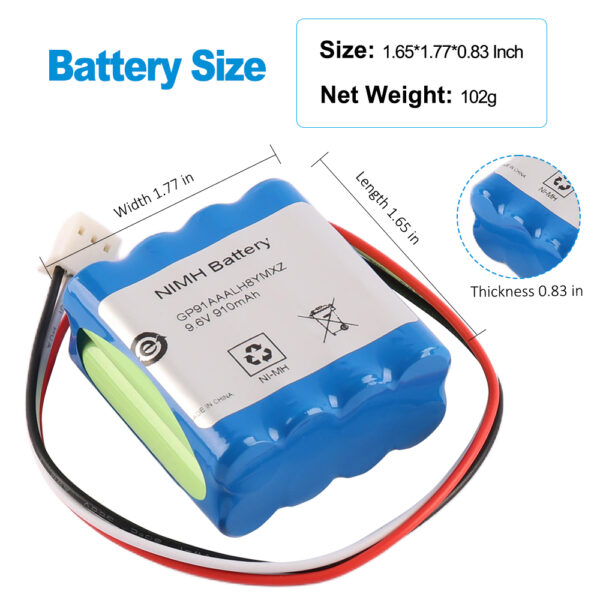 GP91AAALH8YMXZ-9.6V-8.74Wh-Medical-Battery